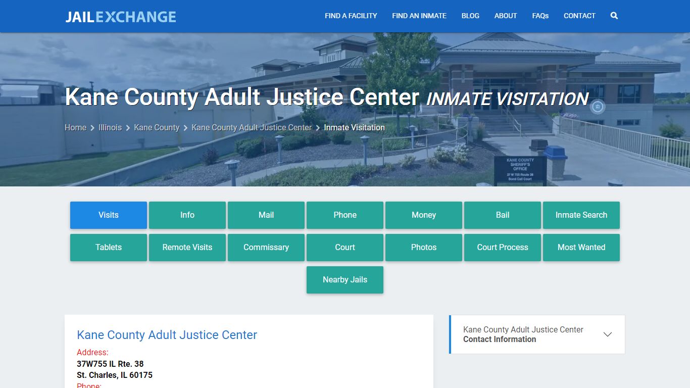 Inmate Visitation - Kane County Adult Justice Center, IL - Jail Exchange