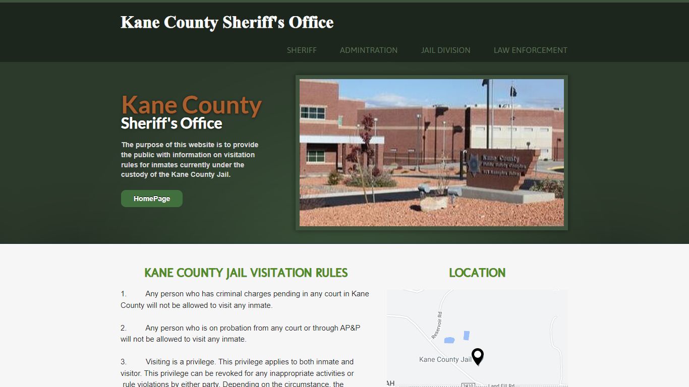 Inmate Visitation Rules - Kane County Sheriff's Office